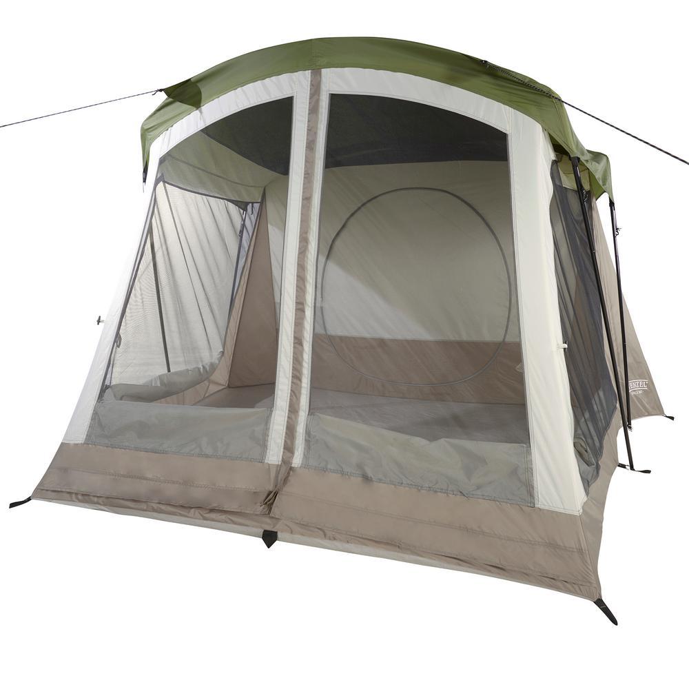 Klondike 8-Person 3-Season Screen Room Camping Tent in Green
