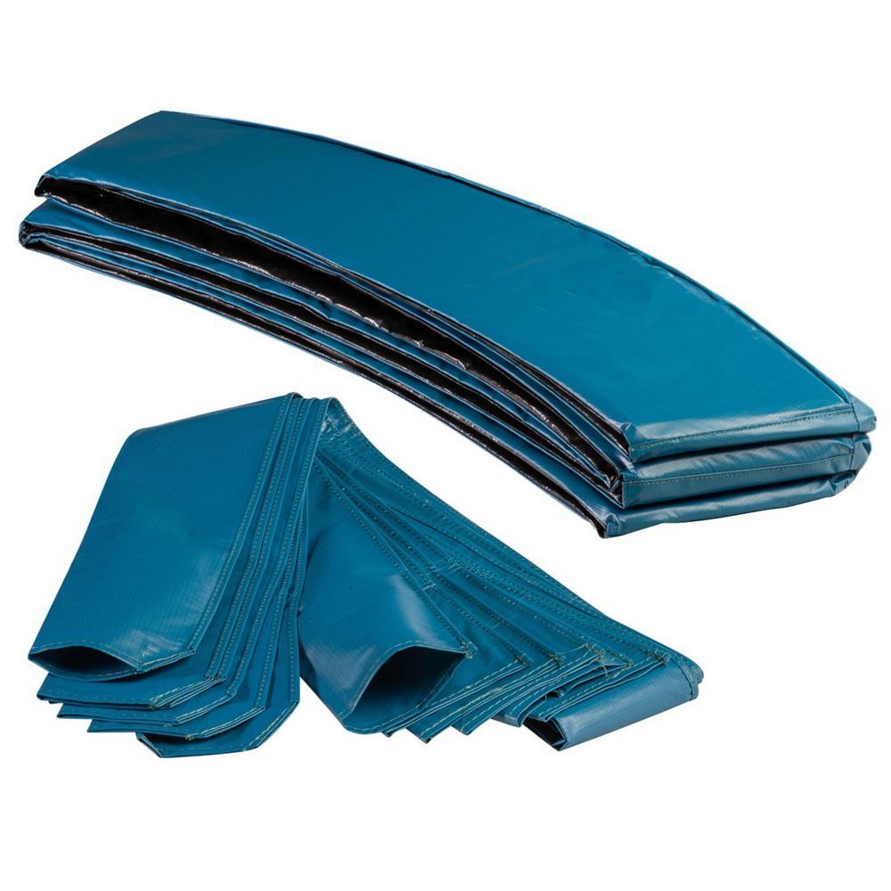 16 ft. Aquamarine Trampoline Appearance Replacement Round Safety Pad with 12-Pole Sve Protectors Set