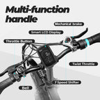 Eahora X5 750W Folding Fat Tire Electric Bicycle 48V 12ah Commuter Electric Bike for Adults Front Suspension, 20 Inch Ebike with Power Regeneration, Electric Lock,  7 Speed Gears