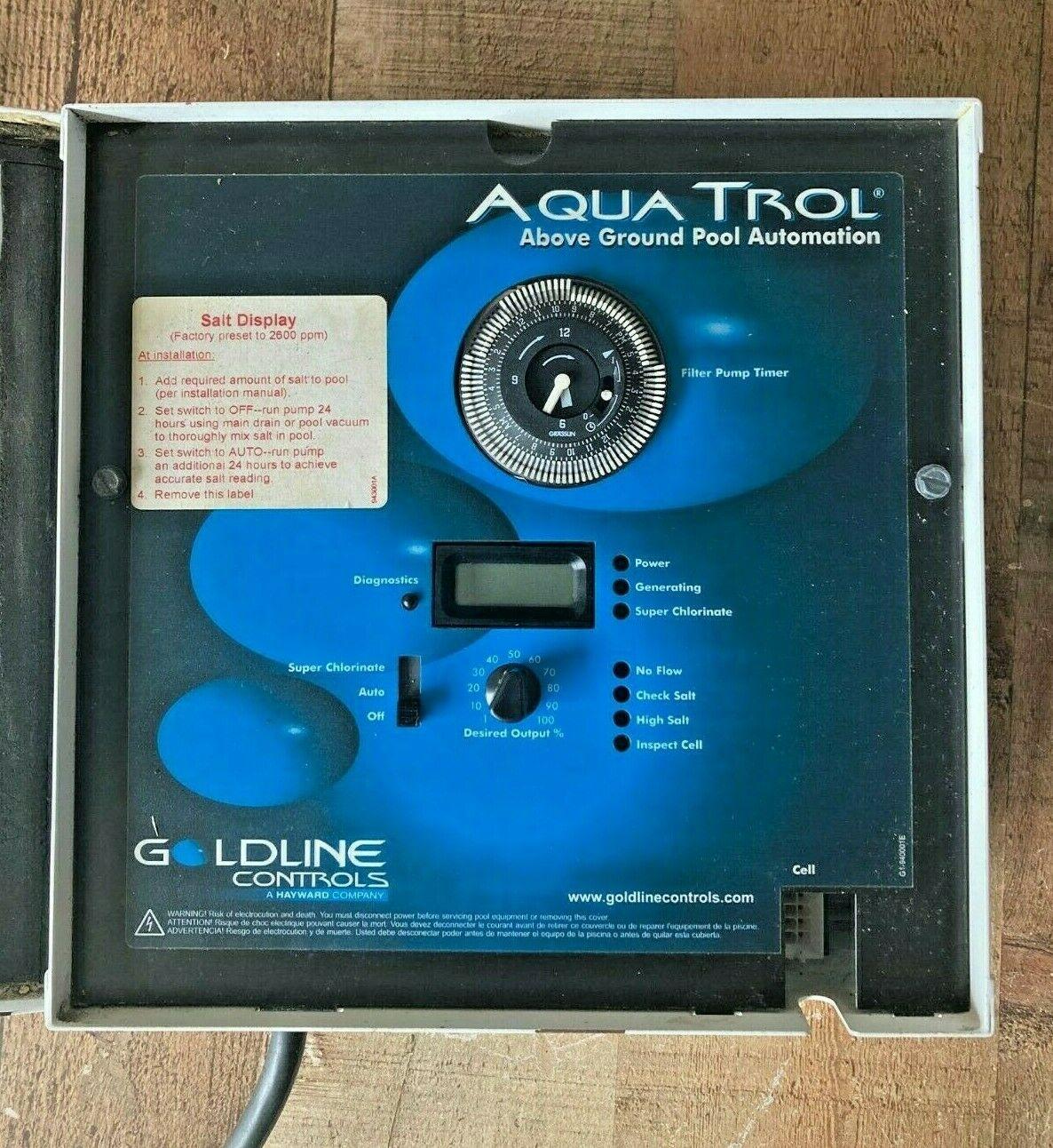 hayward goldline aq-trol-rj aquatrol swimming pool salt chlorinator