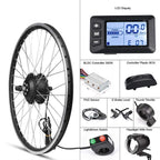 Electric Bike Conversion Kit Front Wheel Motor 350W E Bike Kit 36V Hub Motor 20" Bicycle BLDC Controller with LCD Display Controller PAS Brake Lever for 20 1.95 Tire
