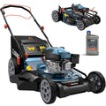 Gas Lawn Mower, 22" Self Propelled Gas Powered Lawnmower with 170cc OHV 4-Cycle Engine, 3-in-1 Walk-Behind Push Lawn Mower, 6-Position Height Adjustment