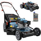 Gas Lawn Mower, 22" Self Propelled Gas Powered Lawnmower with 170cc OHV 4-Cycle Engine, 3-in-1 Walk-Behind Push Lawn Mower, 6-Position Height Adjustment
