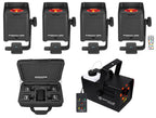 Chauvet Freedom Q1N 4) Pin Spot Wireless DMX Rechargeable Wash Lights+LED Fogger