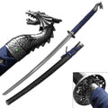 NEW! 41.5" Silver Dragon Dark Blue Japanese Samurai Katana Sword