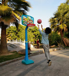 Children's Basketball Frame Indoor Household Basketball Stand 7 Height Positions Adjustable Kids Basketball Hoop