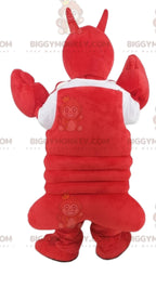 Hilarious Lobster BIGGYMONKEYMascot Costume With White Jersey