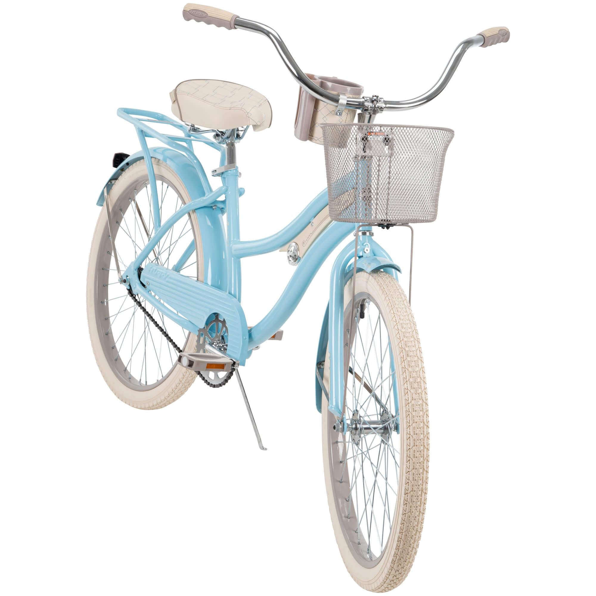 Huffy 24 In. Girls Nel Lusso Women's Classic Beach Cruiser Bike, Light Blue