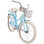 Huffy 24 In. Girls Nel Lusso Women's Classic Beach Cruiser Bike, Light Blue