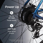 Schwinn Wanderlust Electric Hybrid Bike, 700c wheels, 7 speeds, 250-watt pedal assist motor, light blue