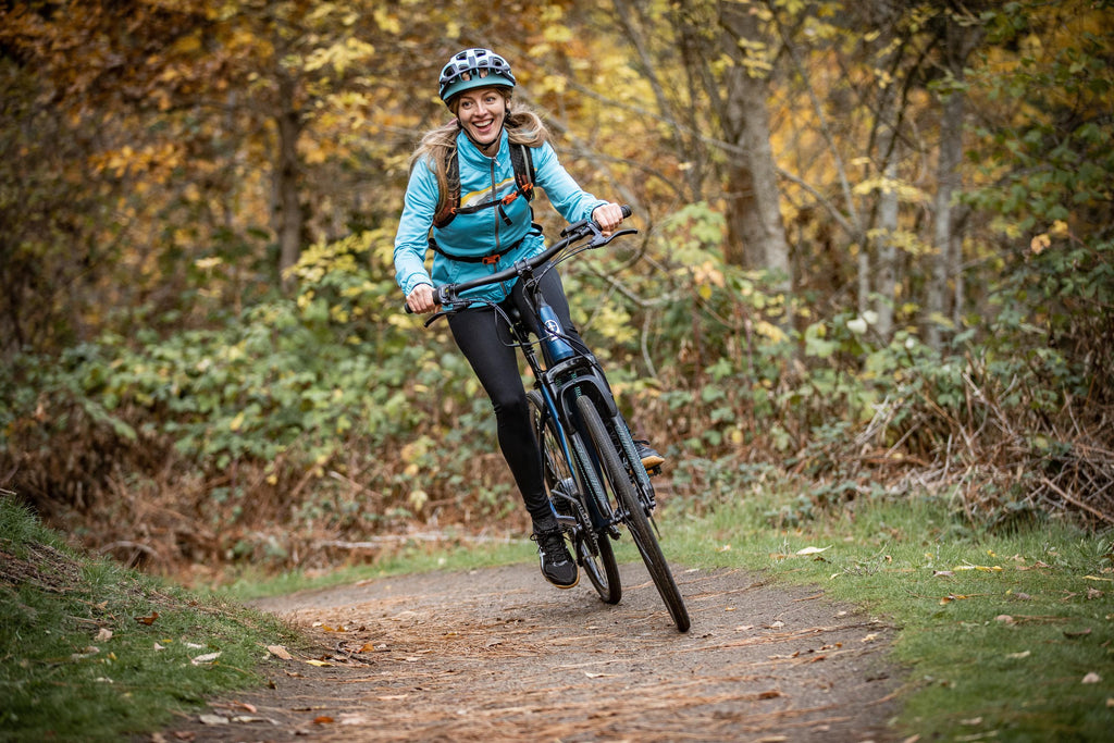 Schwinn Wanderlust Electric Hybrid Bike, 700c wheels, 7 speeds, 250-watt pedal assist motor, light blue