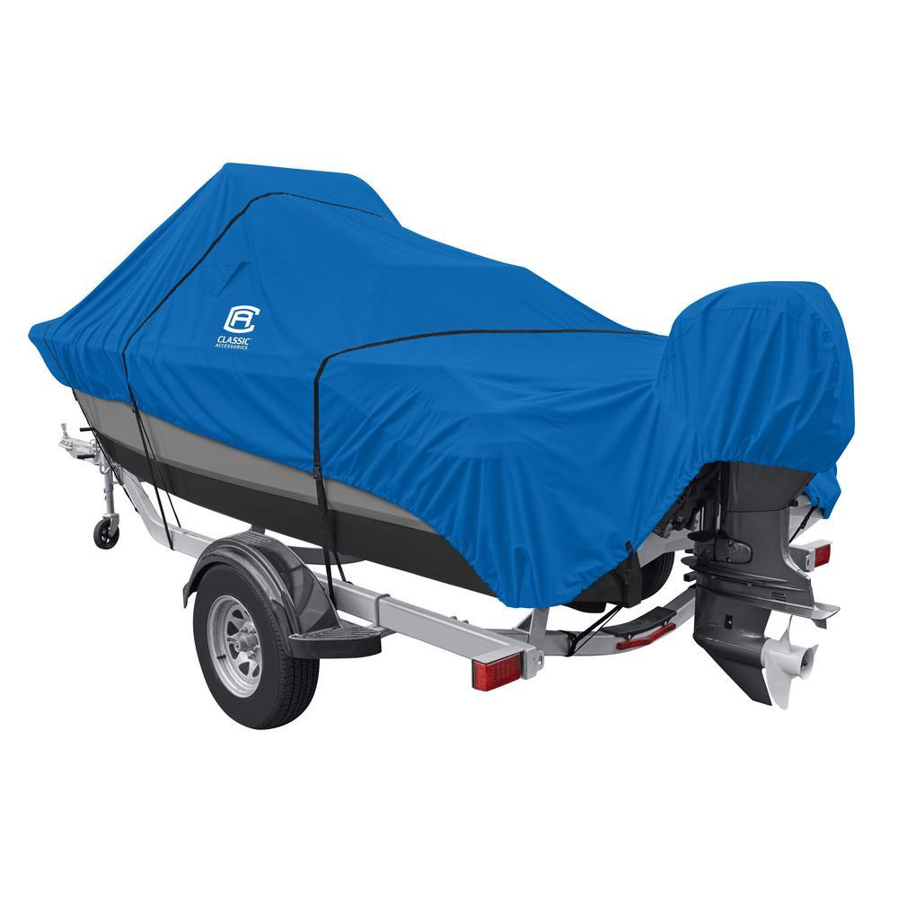 Model E Up to 20 ft. to 22 ft. L, Beam Width to 106 in. Stellex Blue Boat Cover Fits