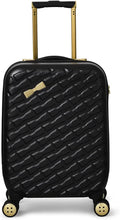 Women's Belle Fashion Lightweight Hardshell Spinner Luggage (Black, Carry-On 21-Inch)