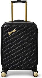 Women's Belle Fashion Lightweight Hardshell Spinner Luggage (Black, Carry-On 21-Inch)