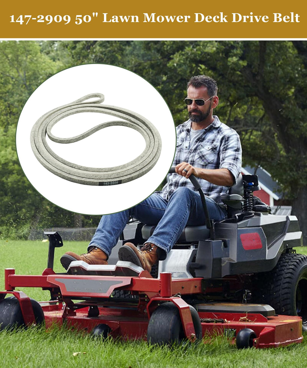 147-2909 50" Lawn Mower Deck Drive V-Belt Fits for Timecutter 77501 77502 77505 77515TA Riding Series Lawn Mowers