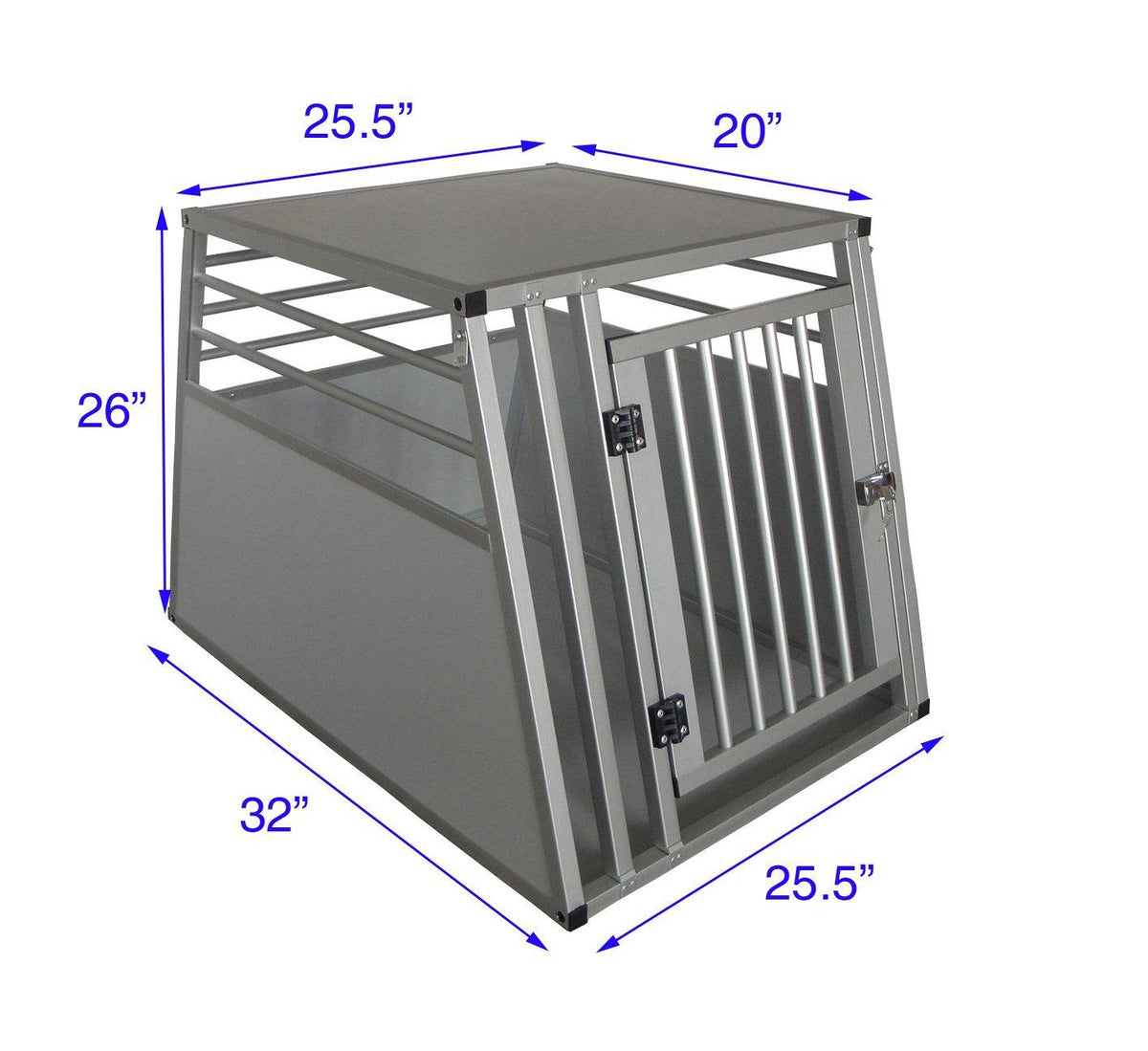Handlers Choice Pro Series Luxury Edition Secure Aluminum Pet Travel/Car Crate Medium/Lar(26H x 26L x 32W)