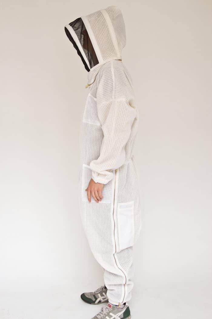 ultra breeze large beekeeping suit with veil, 1-unit, white