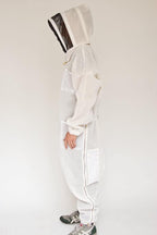 ultra breeze medium beekeeping suit with veil, 1-unit, white