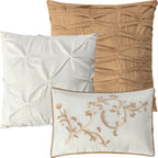 Penelope 14 Piece Paisley Jacquard Comforter Set in Taupe by Nanshing, Queen