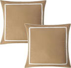 Penelope 14 Piece Paisley Jacquard Comforter Set in Taupe by Nanshing, Queen