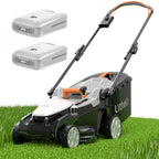 40V (2 x 20V) 16.6" Electric Lawn Mower Cordless, Walk Behind Lawn Mower with 6-Height Adjust, Portable &amp; Lightweight Push Battery Powered Lawn Mower (2 * 4.0AH Batteries Included)