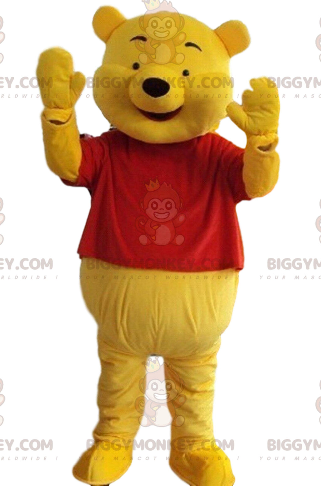 Winnie the Pooh BIGGYMONKEYmascot costume, famous yellow bear costume