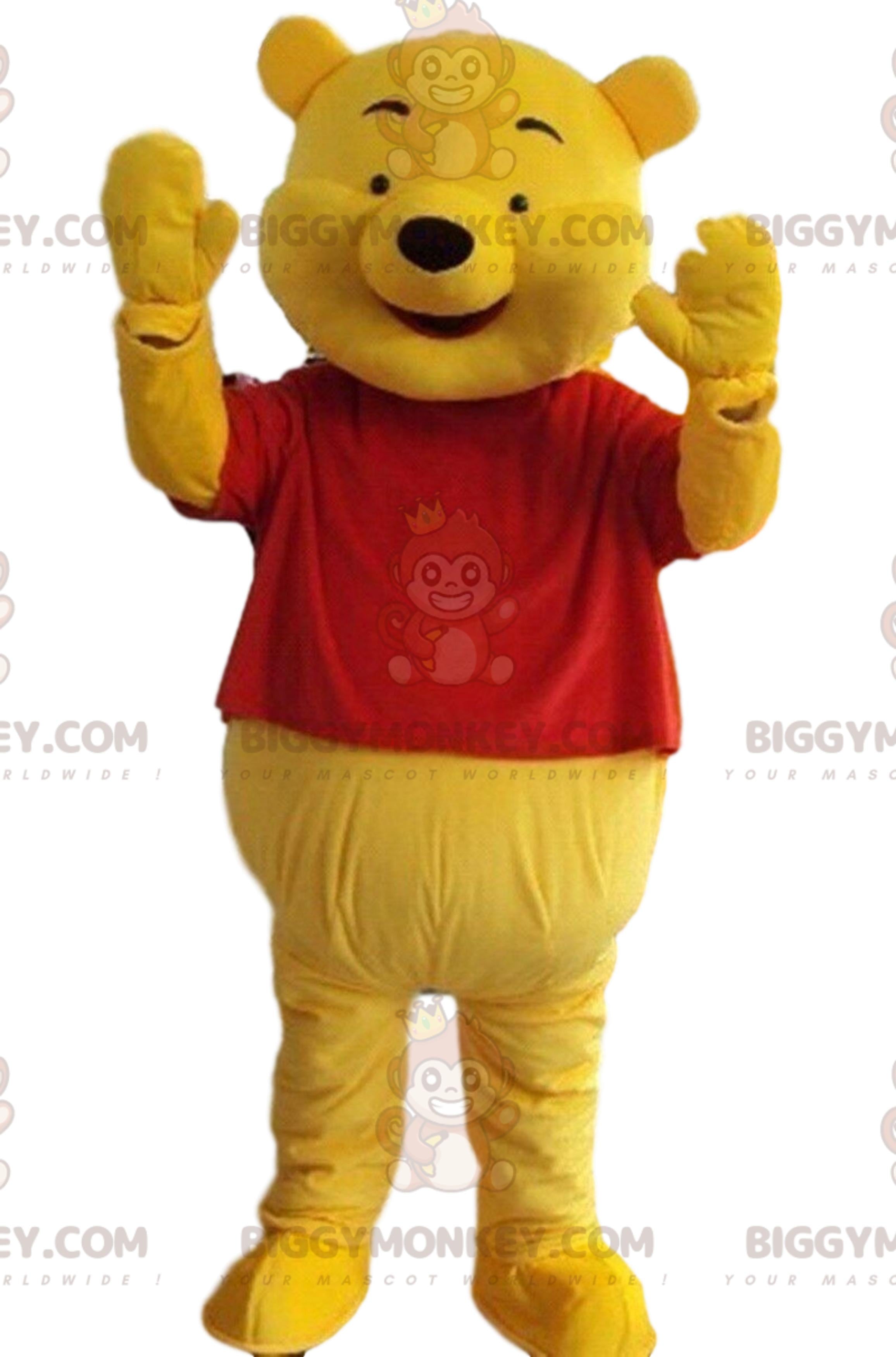 Winnie the Pooh BIGGYMONKEYmascot costume, famous yellow bear costume