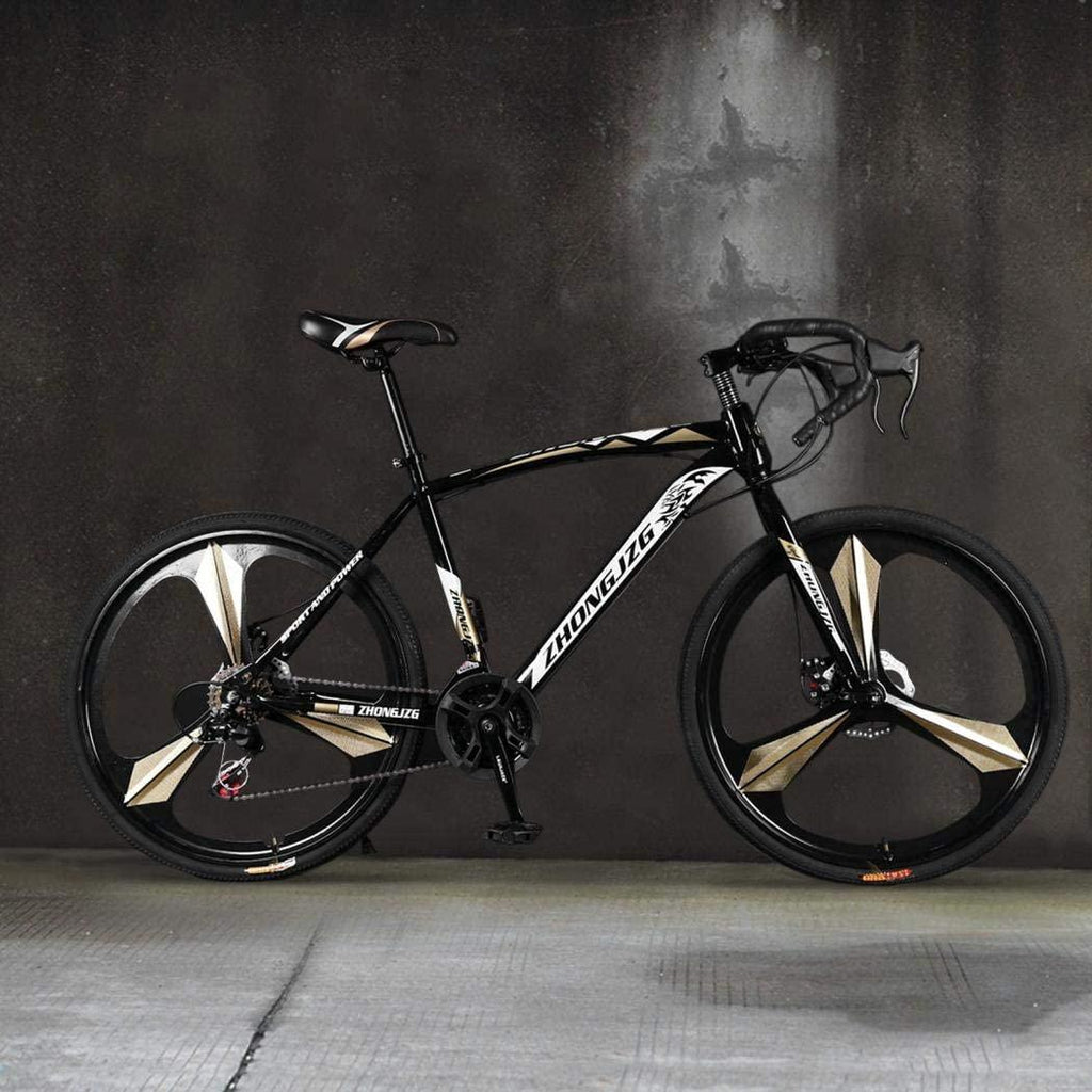 LISMENT Road Bike,High Carbon Steel Road Bicycle for Men&amp;Women,700c 3 Spoke Aluminum Wheels,Road Race Bike for Beginners