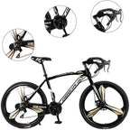 LISMENT Road Bike,High Carbon Steel Road Bicycle for Men&amp;Women,700c 3 Spoke Aluminum Wheels,Road Race Bike for Beginners