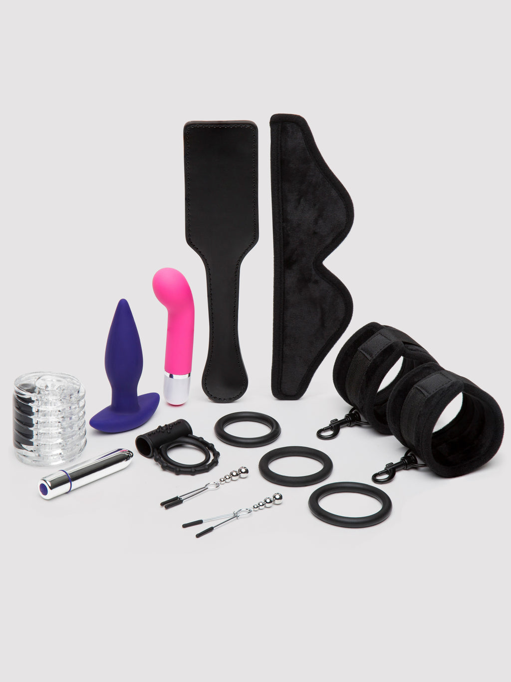 Lovehoney Wicked Weekend Jumbo Couple's Sex Toy Kit (12 Piece), Black
