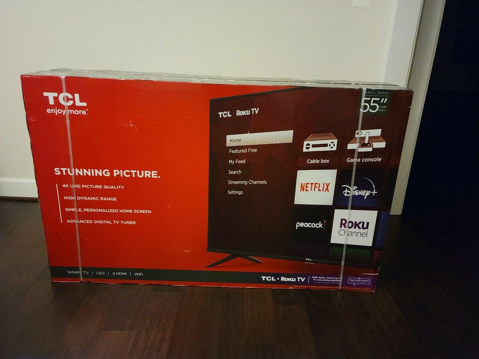 tcl 55" 4k uhd hdr smart roku tv 55s21 brand new &amp; sealed original box  local pu