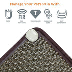 HealthyLine 4-in-1 Pet Mat Tourmaline Medium 3220 Firm - Heating Pet Bed with Far Infrared Rays Therapy - PEMF 7.8 Hz - Tension and Muscle Relaxation Hot Stone Therapy - Negative Ion Therapy