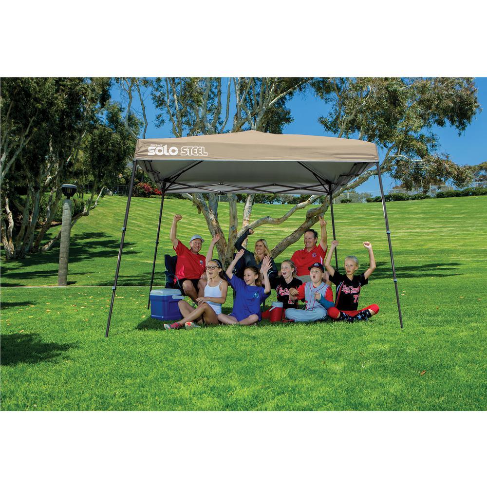 Solo72 11 ft. x 11 ft. Khaki Slant Leg Canopy
