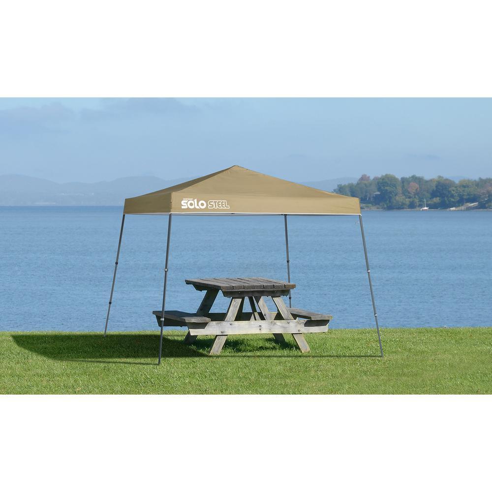 Solo72 11 ft. x 11 ft. Khaki Slant Leg Canopy