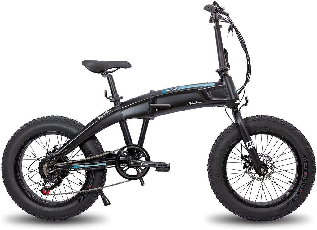 Hiland 500W Aluminum 20 inch Electric Fat Tire Folding Bike  7 Speed Disc Brake Lightweight &amp; Aluminum Folding Ebike