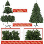 6.5 ft. Pre-Lit Christmas Tree Artificial with Warm White Lights, Green