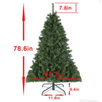 6.5 ft. Pre-Lit Christmas Tree Artificial with Warm White Lights, Green