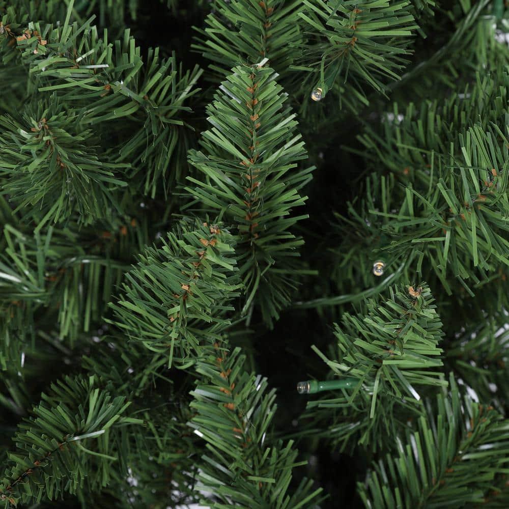 6.5 ft. Pre-Lit Christmas Tree Artificial with Warm White Lights, Green