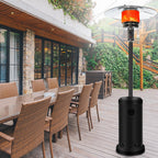 DJKDJL Outdoor Patio Heater With Wheels,Propane 46,000 BTU Premium Outdoor Patio Heater, Black, 87*46*46CM