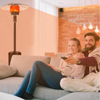 DJKDJL Outdoor Patio Heater With Wheels,Propane 46,000 BTU Premium Outdoor Patio Heater, Black, 87*46*46CM