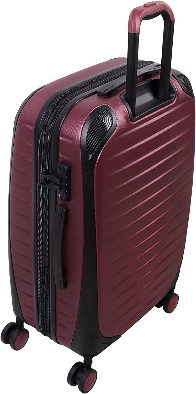 Lineal 32" Hardside Checked 8 Wheel Expandable Spinner, Red