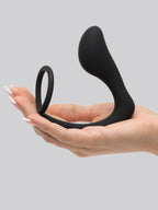 Lovehoney Inside Job Silicone Cock Ring and Butt Plug, Black