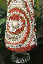 JEWELED JEWELRY RHINESTONES PEARLS CHRISTMAS TREE CENTERPIECE DECOR
