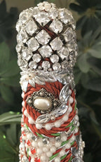 JEWELED JEWELRY RHINESTONES PEARLS CHRISTMAS TREE CENTERPIECE DECOR