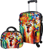 Paris Nights Hardside 2-Piece Carry-on Spinner Luggage Set, Multicolor