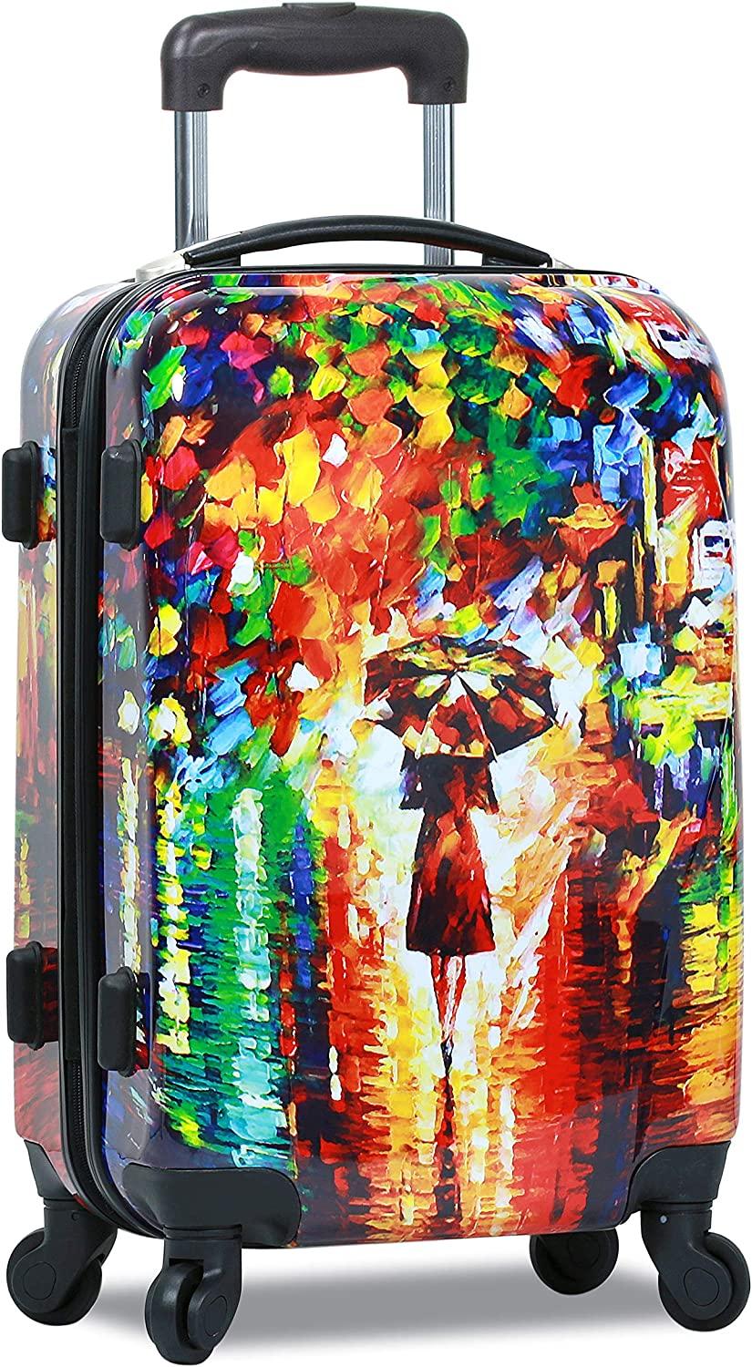 Paris Nights Hardside 2-Piece Carry-on Spinner Luggage Set, Multicolor