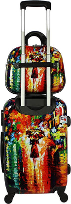 Paris Nights Hardside 2-Piece Carry-on Spinner Luggage Set, Multicolor