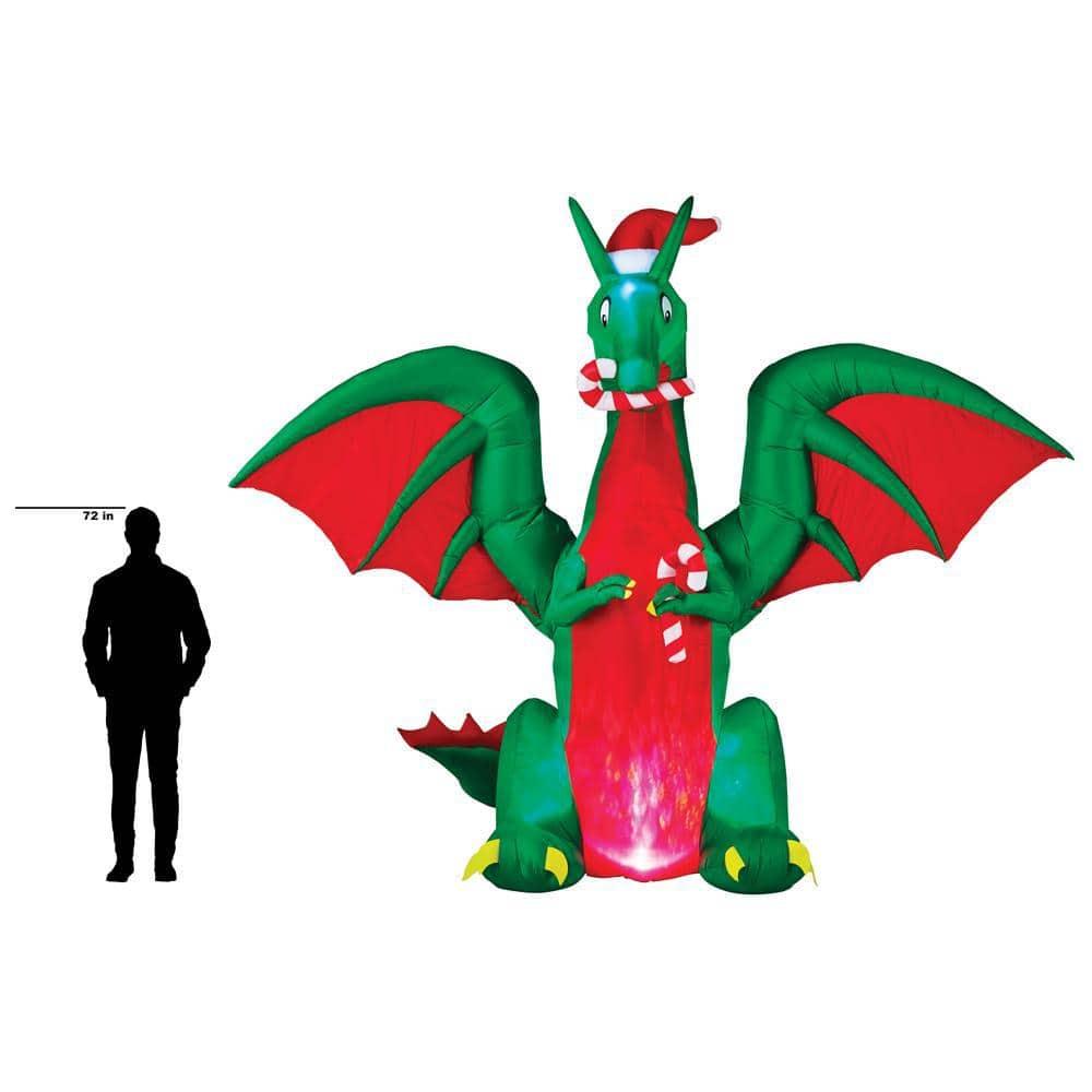 9 ft Christmas Dragon Holiday Inflatable
