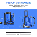44092lb Air Hydraulic Bottle Jack 20 Ton Manual Heavy Duty Auto Truck RV Repair