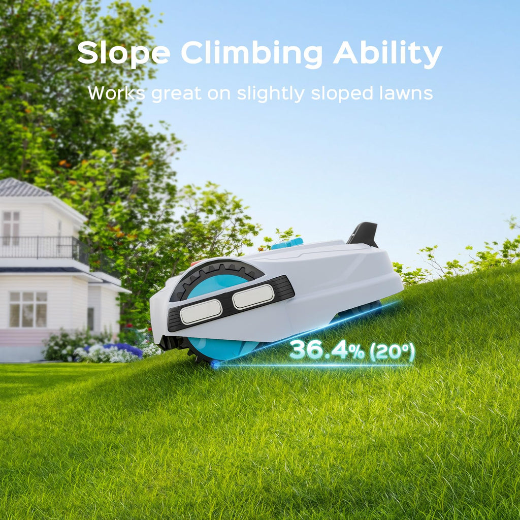 M800Plus Cordless Robot Lawn Mower with GPS + Visual Navigation, Bow-Shaped Path Mowing, APP Control, 4.0Ah Automatic Robotic Lawnmower for 1/5 Acre, Obstacle Avoidance, Height Adjustment